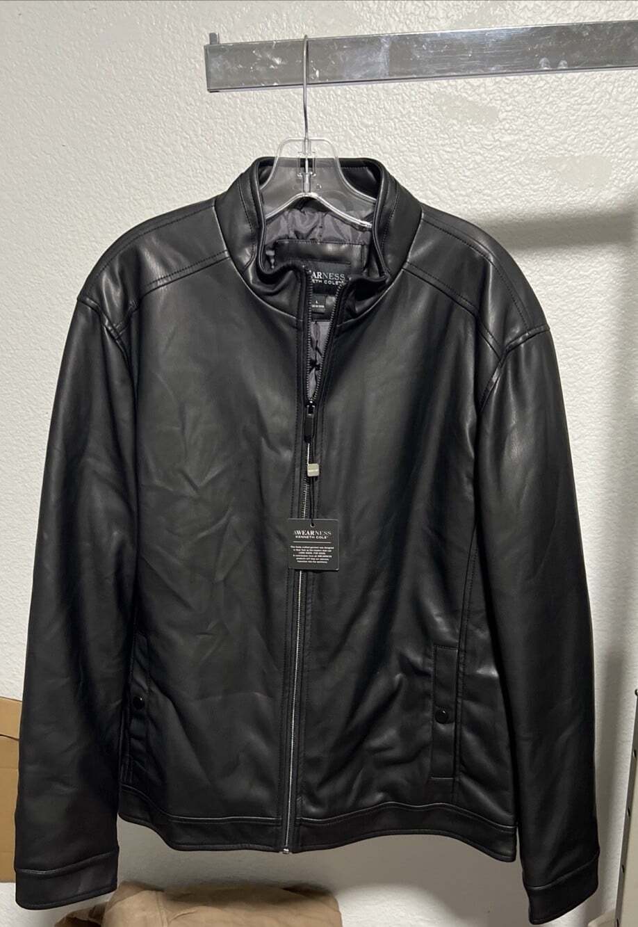 Awareness Kenneth Cole Trendy Chic Mens Bomber Jacket Large